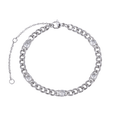 thumbnail image 1 of Pulsera Mujer de Cadena de Oro 14k o Plata LuckyLy, modelo Kary plateado UNITALLA, 1 of 6
