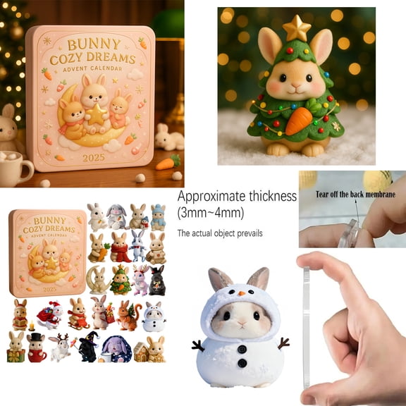 Kiddiway Advent Calendar Mystery Boxes - Acrylic Pendant Ornament Set, Christmas Tree Countdown for Kids, Home Holiday Decor