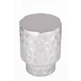 thumbnail image 3 of Built with stainless steel & hand-hammered. Modern Metal End Table in Silver, 3 of 7
