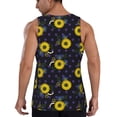 thumbnail image 3 of Fotbe Sunflowers Pattern Men's Quick Dry Workout Tank Top Gym Muscle Tee Fitness Bodybuilding Sleeveless T Shirt Breathable Workout Shirt-, 3 of 9