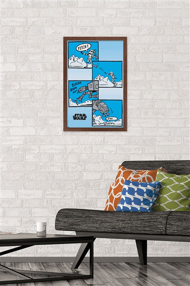 Star Wars: The Empire Strikes Back - Comic Panels Wall Poster, 14.725" x 22.375", Framed