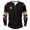 Black, variant on ZCFZJW Mens Fashion T-Shirts Casual Patchwork Print Long Sleeve Button up V Neck Graphic Henley Shirts Loose Regular Fit Comfy Workout Pullover Tops Black XXXL