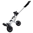 thumbnail image 4 of 3 Wheel Golf Pull Push Cart Trolley Scorecard Drink Holder Aluminum Foldable, 4 of 24