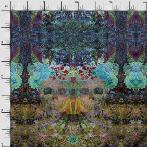 Soimoi Rayon Fabric Floral & Panel Print Fabric by Yard 42 Inch Wide