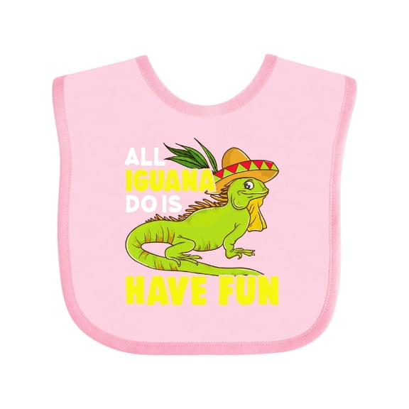 Inktastic Iguana Funny Pet Boys or Girls Baby Bib