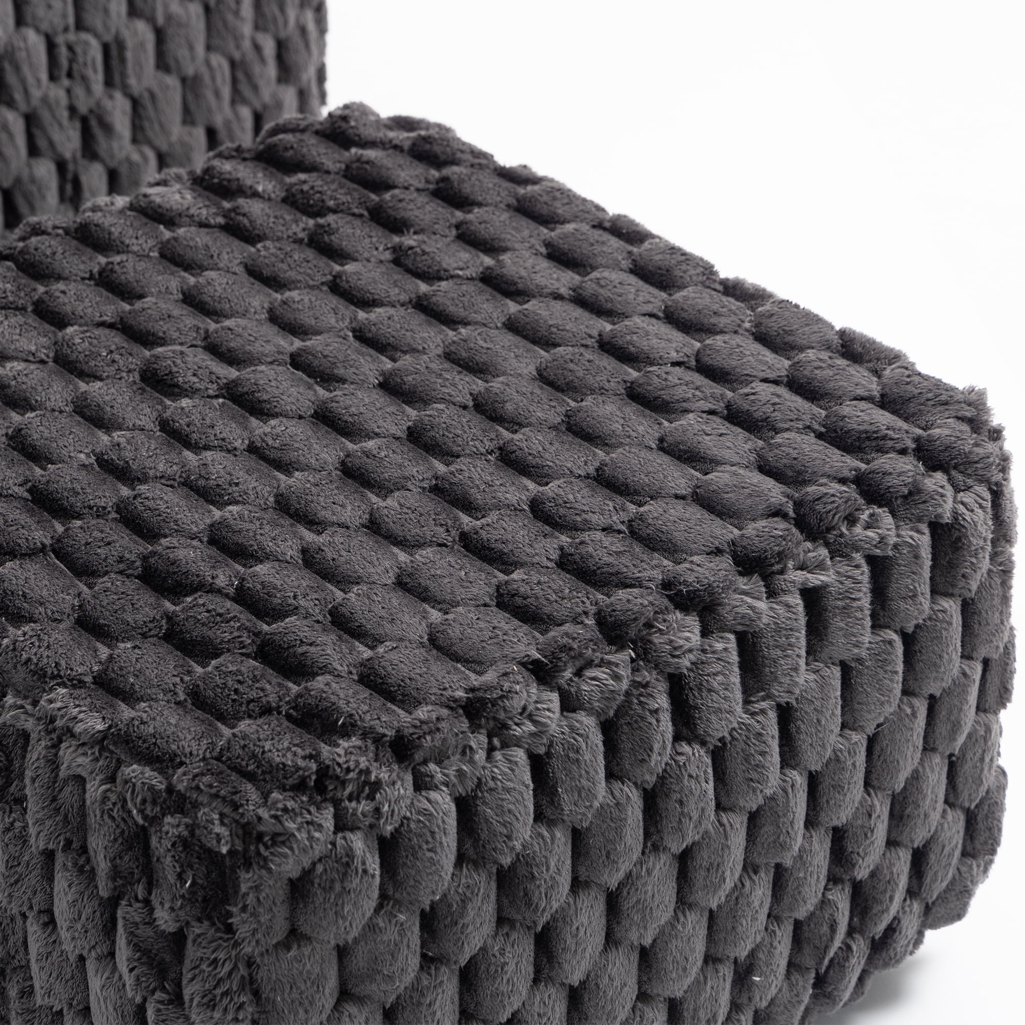 Demi Bonn 42" Corduroy Sofa Couches, Sofa Memory Foam Couches for Living Room, Cloud Couch with Ottoman, Gray