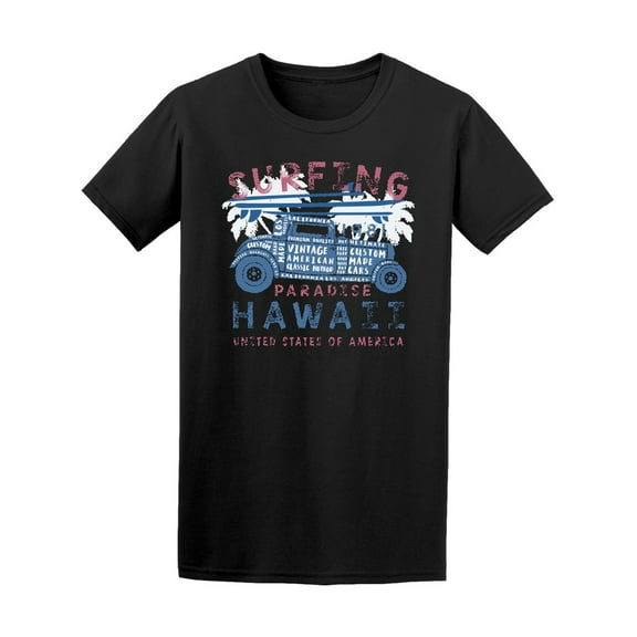 Vintage Surfing Car Paradise T-Shirt Men -Image by Shutterstock, Male 3X-Large