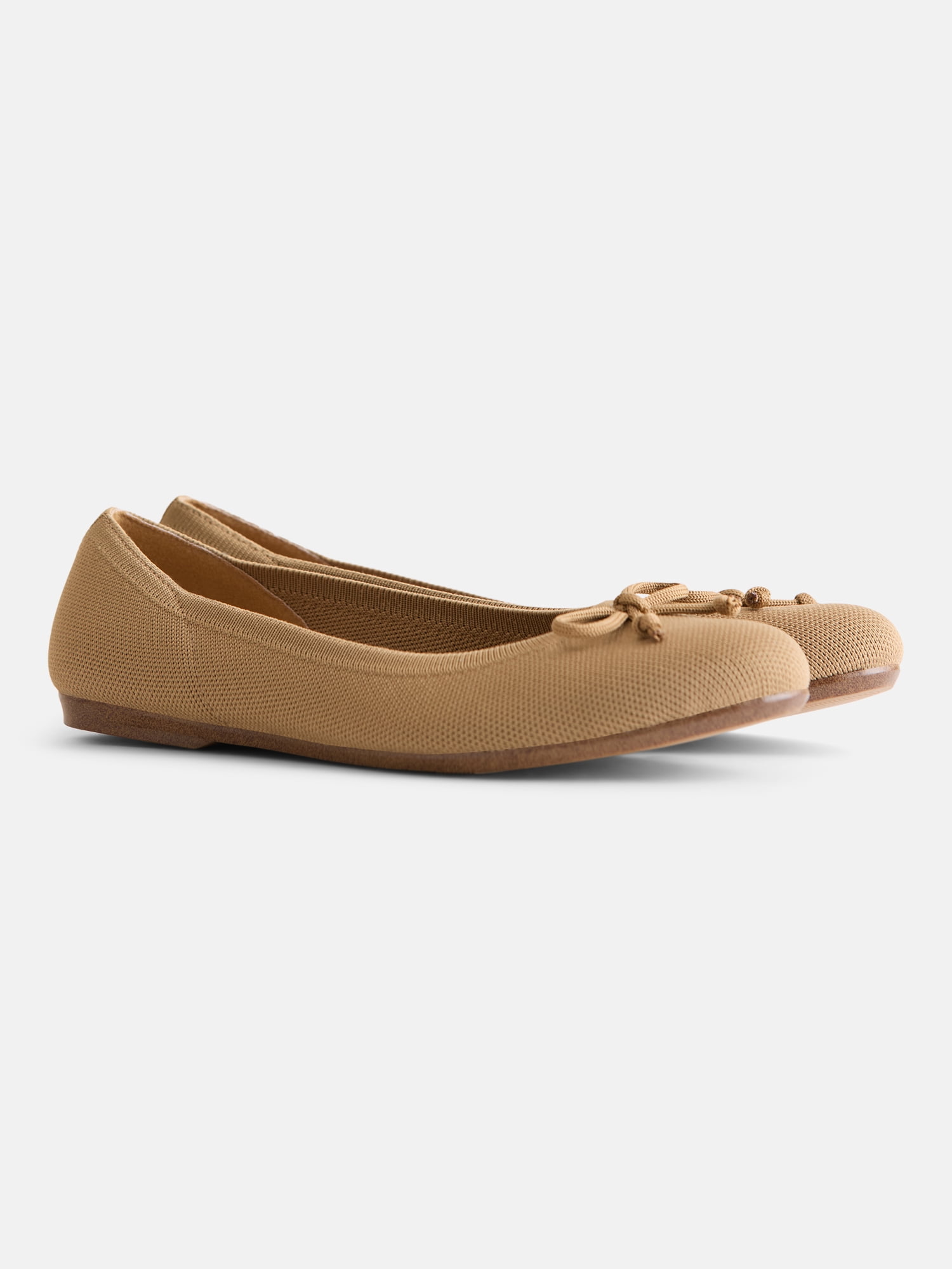 Time and Tru Women's Comfort Knit Ballet Flats
