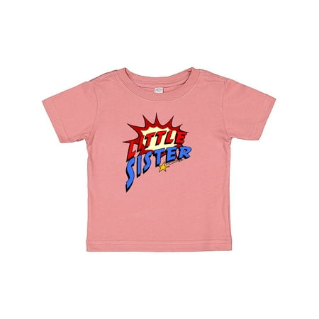 

Inktastic Little Sister Superhero Gift Baby Girl T-Shirt