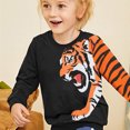 thumbnail image 2 of NLVRBC Toddler Boys Dinosaur Sweatshirt 2-Pack Kids Cotton Tiger Graphic Pullover Tops 3T, 2 of 8