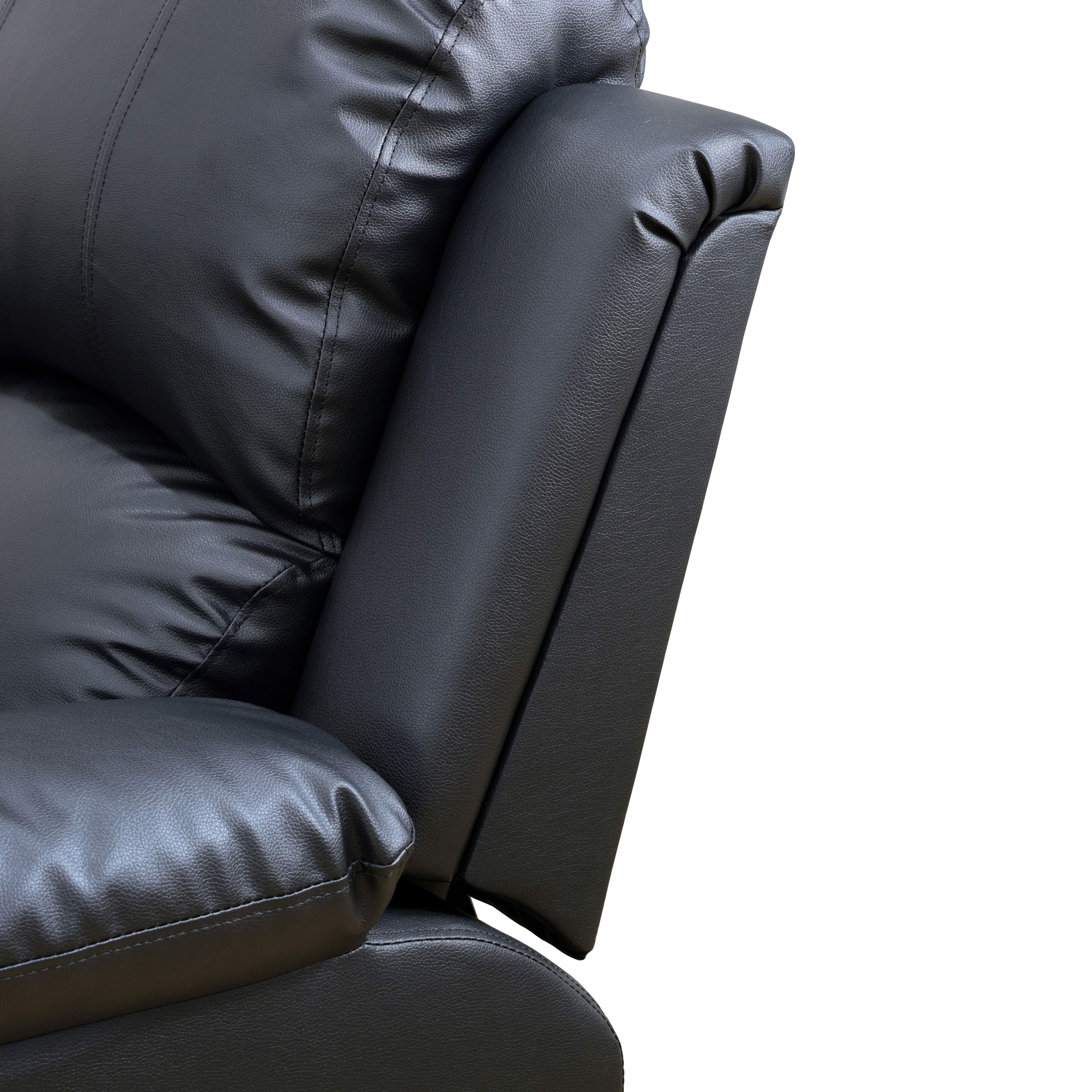 MAYEERTY 2-Seater Recliner Loveseat Sofa, Breathing Leather for Living Room Apartment
