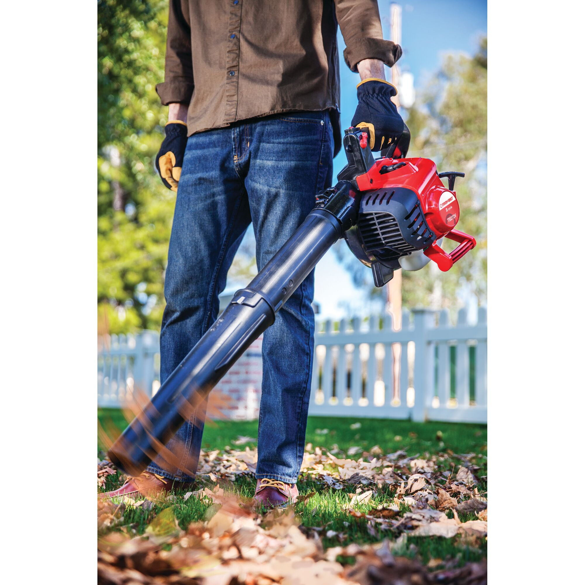 Troy-Bilt 2-Cycle Leaf Blower/Vac/Shredder, 27cc, 450 CFM