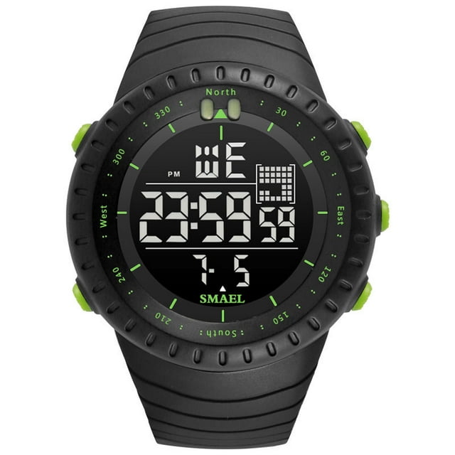 SMAEL Men Military Watch 50m Waterproof Wristwatch LED Quartz Clock Digital Sports Watches