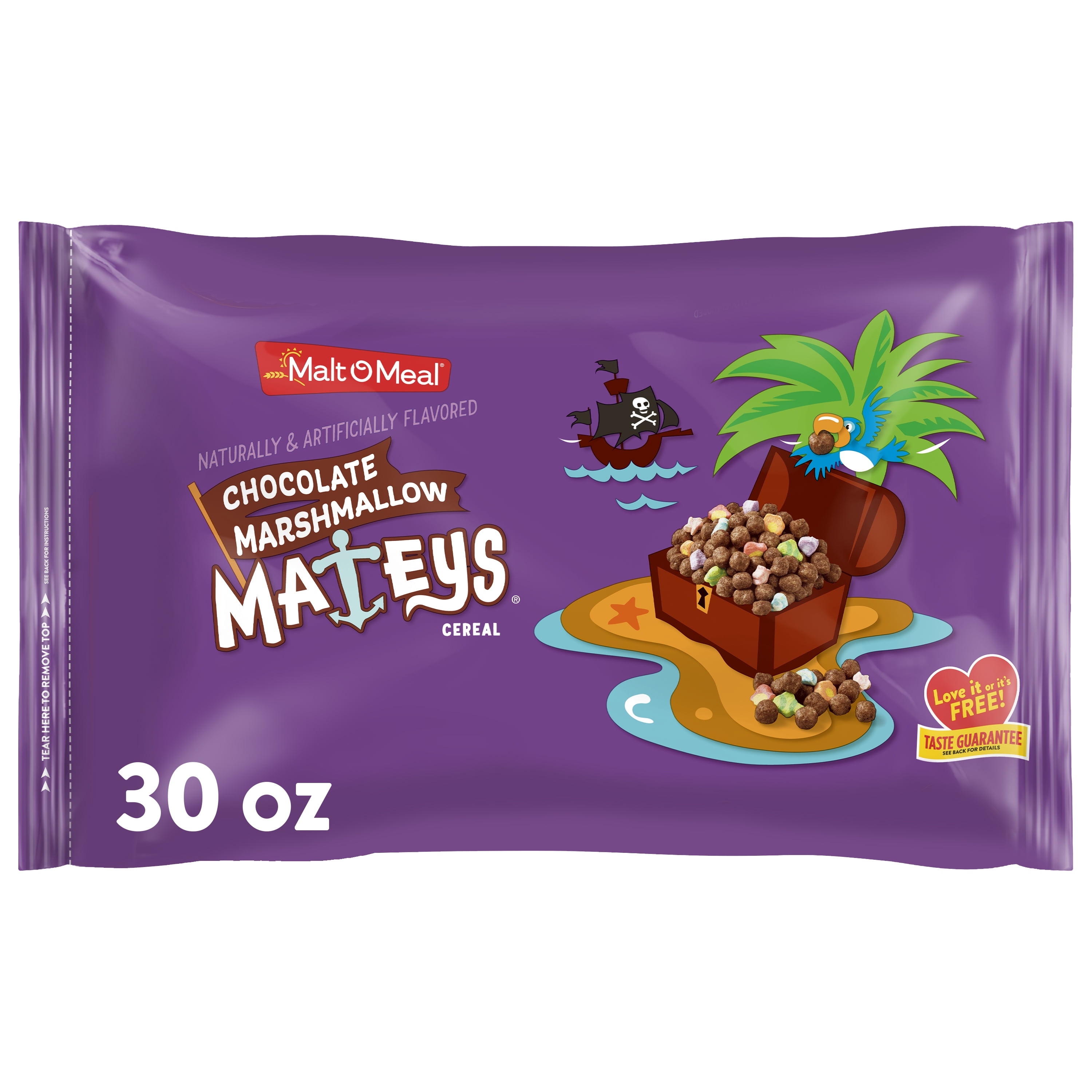 MaltOMeal Chocolate Marshmallow Mateys Breakfast Cereal, 30 OZ Bag