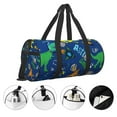 thumbnail image 5 of Gaeub Dinosaur In Space Lightweight Travel Cylinder Bag Gym Tote Bag Sports Training Duffle Bag with Pockets and Straps, 5 of 8
