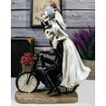 thumbnail image 6 of Day Of The Dead Just Married Wedding Bride Groom Skeletons On Bicycle Figurine, 6 of 6