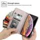thumbnail image 4 of Funda tipo cartera para iPhone X/XS con cordón y tarjetero de piel sintética, 4 of 5