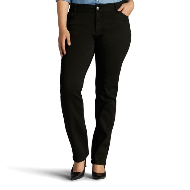 Lee - Lee Women's Plus Flex Motion Straight Leg Jean - Walmart.com ...