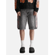 thumbnail image 5 of Pantalones cortos de mezclilla con bolsillos laterales en ángulo estilo retro americano para hombre, pantalones cortos de mezclilla holgados de estilo hip hop de estilo urbano de verano Y2K para mujer, 5 of 5