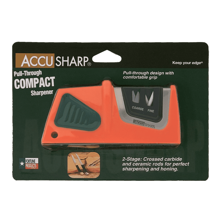 AccuSharp Compact Pull-Through Knife Sharpener Orange 083TRAY