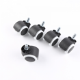 thumbnail image 5 of Lunfar Lot de 5 Roues pour Chaise de Bureau - 11 mm Noir, 5 of 5