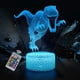 thumbnail image 1 of Lámpara de dinosaurio, luz nocturna de dinosaurio 3D para niños, 16 colores, control remoto y táctil inteligente, luz nocturna LED regulable para dormitorio, juguetes para niños y regalos de cumpleaño, 1 of 5