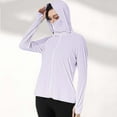 thumbnail image 2 of Sun Protection Long Sleeve Hoodie，Upf 50+ Tee Shirts Uv Rash Guard Swim Shirt With Mask Workout Hiking Running Athletic Tops Slim Fit Quick Dry Tunics Tops T-Shirts, 2 of 7