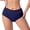Dark Blue, variant on Women's Briefs with High Waist Tummy Control, Sheer Side Stripe Shaping Panties, Soft Breathable Stretchy Shapewear Underwear, Comfortable Body Shaper
