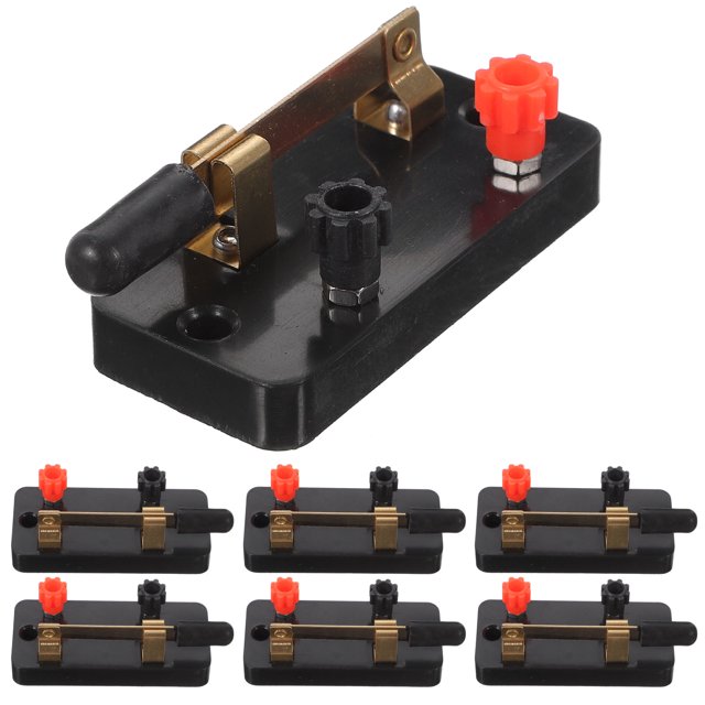 HEALEEP 10Pack Black Plastic Copper Single Pole Single Throw Switch for Simple Circuits in Educational Labs