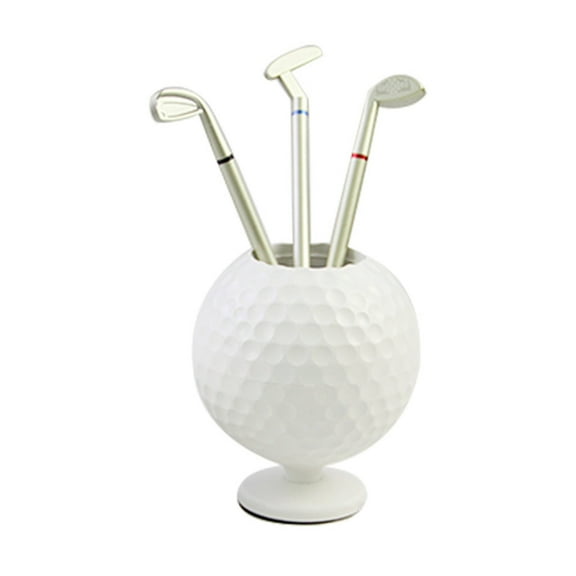 Mini Golf Pen Gift Set Including 3 Golf Club Ballpoint Pen and Pen Holder Stationery Set Business Present for Men Women