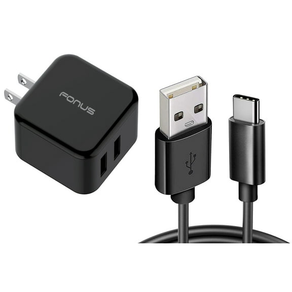 30W Quick Home Charger for Samsung Galaxy Z Fold6/Flip6 - 6ft USB Cable 2-Port USB Power Cord Travel Wall