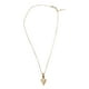 thumbnail image 2 of Collar con dije de oro laminado letra brillos V, 2 of 6