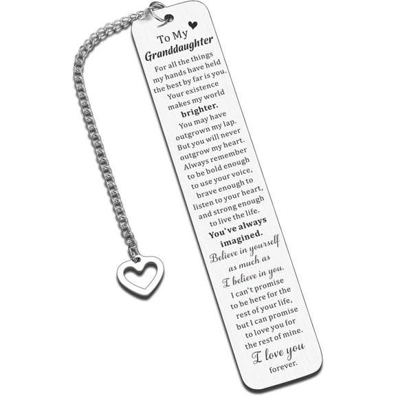 Granddaughter Gifts from Grandma Christmas Stocking Stuffers 16th 18th Birthday Gifts for Her Back to College Gifts for Girls Granddaughter Bookmarks for Women Book Accessories for Book Lovers