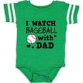 thumbnail image 3 of Inktastic I Watch Baseball with My Dad Boys or Girls Baby Bodysuit, 3 of 5