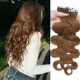 thumbnail image 2 of SEGO Ombre Tape In Human Hair Extensions Deep Wave 100% Remy Human Hair Soft Straight Hair Skin Weft Seamless, 2 of 8