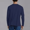 thumbnail image 4 of pstuiky camisa de manga larga para hombre, Camiseta informal de manga larga con cuello redondo para hombre, color liso, transpirable, para correr y hacer ejercicio tops de invierno para hombre m, 4 of 8