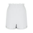 thumbnail image 5 of HomeDM Women's Shorts with Pockets, Casual Elastic Waist Loose Fit Lounge Shorts - White/2XL, 5 of 6