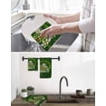 thumbnail image 5 of St. Patrick’s Day Shamrock Kitchen Dish Towels for Drying Dishes Set of 2, Dark Green Books Cups Lucky Leaf Waffle Weave Microfiber Hand Tea Bathroom Towels Quick Dry & Absorbent Towel 15.7x23.6, 5 of 7