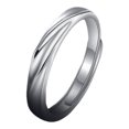 thumbnail image 1 of LYMAYTER Silver Ring Silver Color Luxury Men's Ring - AdjUS-CYYLtable, Versatile, 1 of 7
