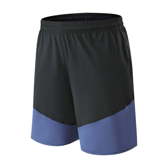 Dagugfen Workout Shorts for Men Drawstring Elastic Waist Slim Lightweight Comfy Color Block Casual Athletic Shorts for Basketball