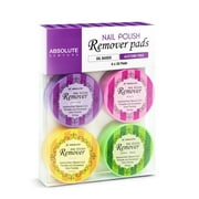 Absolute New York Nail Polish Remover, Lemon, Peach, Lavender & Spring Fresh, 32 Ct, 4 Pack