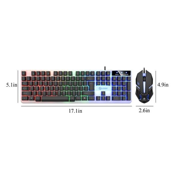 jovati Wireless Mechanical Keyboard and Mouse GTX350 Luminous Wireless  Keyboard Mouse Cover Suspended Keyboard Mechanical Hand Feeling Electronic  Games Mouse Keyboard Cover 104 Key Backlight Adjustment 