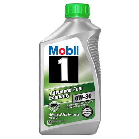 Mobil 1 0W-30 Advanced Fuel Economy Full Synthetic Motor Oil, 1 qt.