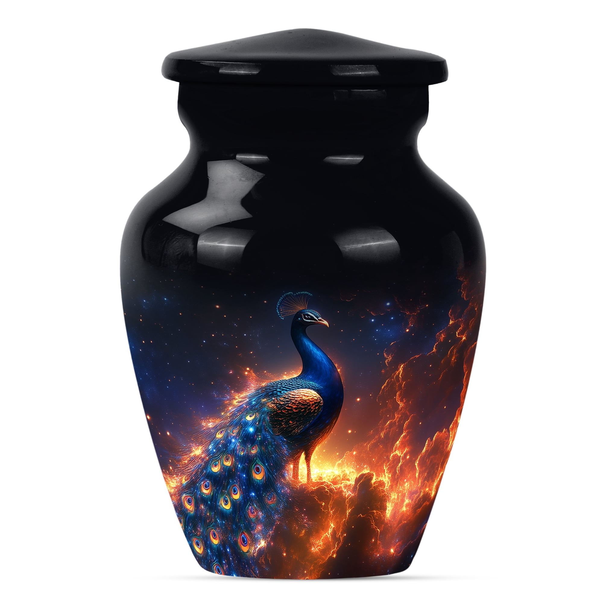 Peacock Mini Cremation Urns for Human Ashes, Funeral Urn, Small Urns for Human Ashes Keepsake, Urn for Ashes for Women(Size - 3inch, 4 Pcs)