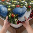 thumbnail image 3 of Full Size Fitted Sheet Set - Red Christmas 3 Piece Bedding Sets 16" Deep Pocket Fitted Sheet with 2 Pillowcases, Xmas Snowman Tree Snowflake Red Checked Brushed Microfiber Hotel Luxury Bed Sheets, 3 of 9