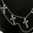 thumbnail image 6 of Aellinatey Cross Waist Chain Belt Stomach Chain Layered Waist Chain y2k Cross Belly Chain, 6 of 12