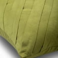 thumbnail image 2 of The HomeCentric Pillow Cover, Apple Green Decorative Throw Pillow Covers Pack of 2, 16x16 inch (40x40 cm) Suede Zippered Pillow Covers, Solid Color, Pintucks, Textured, Striped - Apple Green, 2 of 3