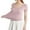 Light Pink, variant on Shirts For Women Tees Tops Ladies' Short Sleeved Chest Pad Irregular Arc Bra Bottoming Square Collar . Layer Clothes