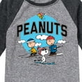 thumbnail image 3 of Peanuts - Snoopy and Friends Skiing - Toddler And Youth Raglan Graphic T-Shirt, 3 of 6