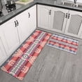 thumbnail image 2 of Colorful Geometric Striped Pattern (9) Kitchen Rugs Sets Of 2,Anti Fatigue Kitchen Mat Rugs Non Slip Washable,Decorative Kitchen Floor Mats for Kitchen,Sink,Laundry,17"x30"+17"x47", 2 of 7